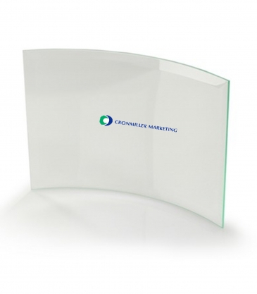 Curved Award Sublimated on Black Mirror Base (10"x7")