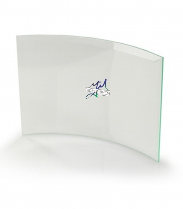 Curved Award Sublimated on Black Mirror Base (10"x7")