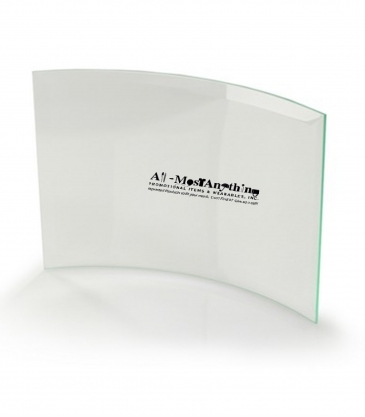 Curved Award Sublimated on Black Mirror Base (10"x7")