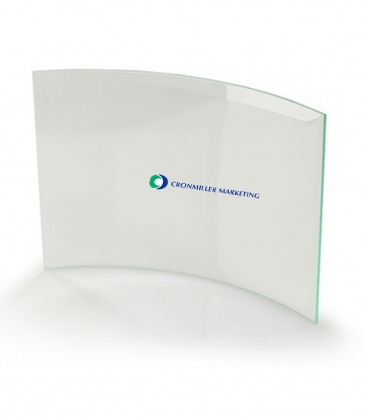 Curved Award Sublimated on Black Mirror Base (10"x7")