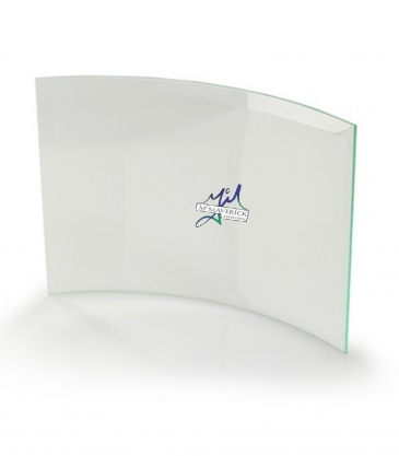 Curved Award Sublimated on Black Mirror Base (10"x7")