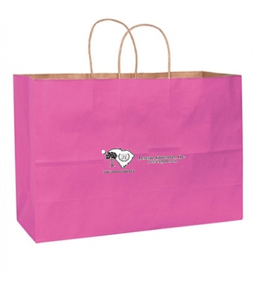 Matte Color Twisted Paper Handle Shopper