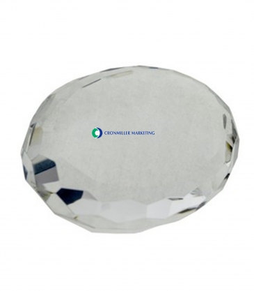 Oval Optical Gem Cut Paperweight