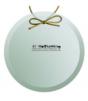 Beveled Jade Circle Ornament