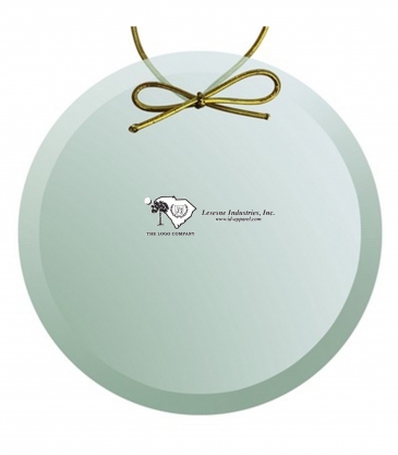 Beveled Jade Circle Ornament