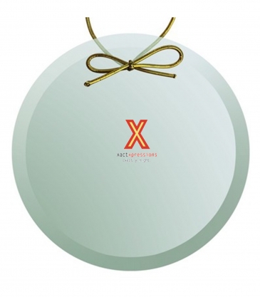 Beveled Jade Circle Ornament