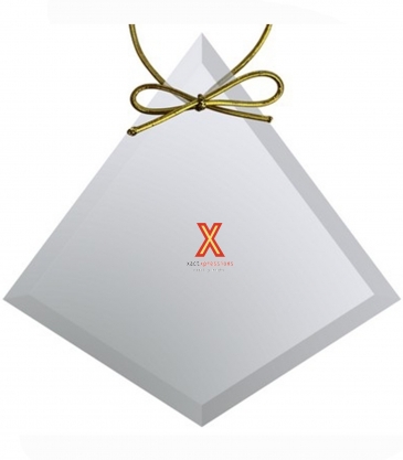 Clear Crystal Diamond Ornament