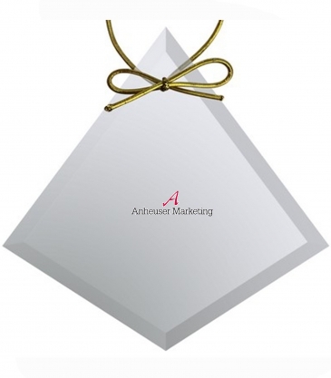 Clear Crystal Diamond Ornament