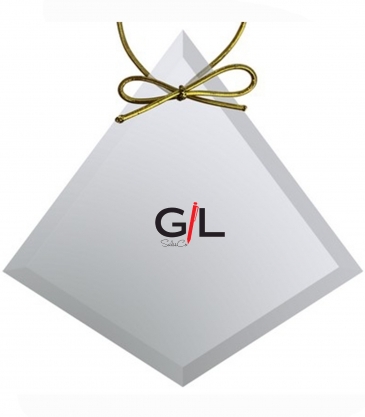 Clear Crystal Diamond Ornament