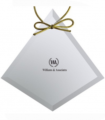 Clear Crystal Diamond Ornament