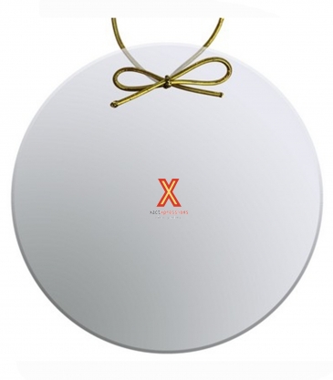 Clear Crystal Circle Ornament