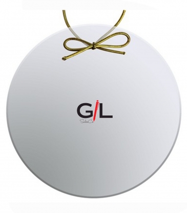 Clear Crystal Circle Ornament