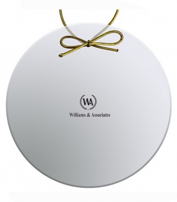 Clear Crystal Circle Ornament