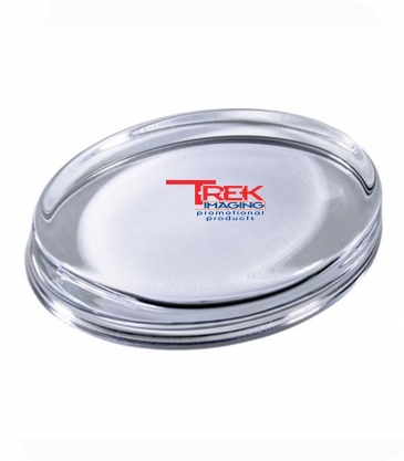 Glass Oval Paperweight in Bulk Packaging