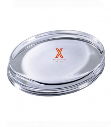 Glass Oval Paperweight in Bulk Packaging