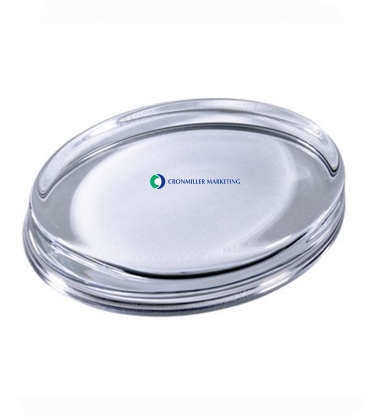 Glass Oval Paperweight in Bulk Packaging