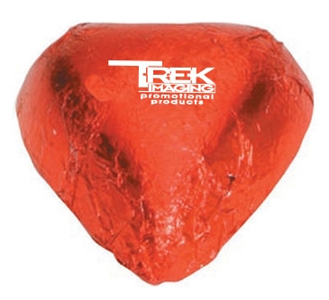 Imprinted Chocolate Foiled Hearts