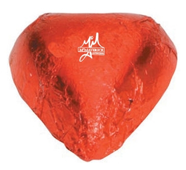 Imprinted Chocolate Foiled Hearts