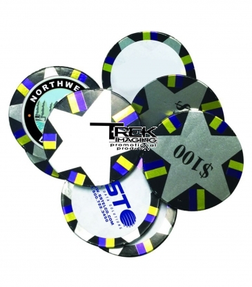 Decorated Milk Chocolate Poker Chips