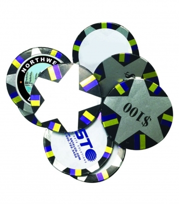 Decorated Milk Chocolate Poker Chips