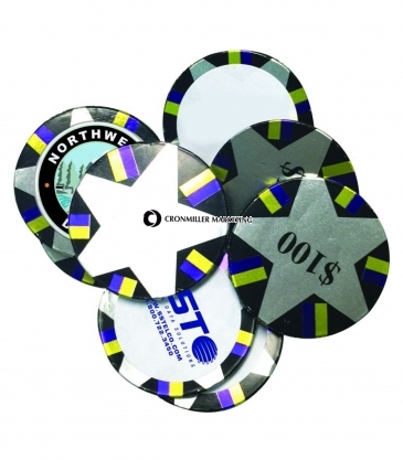 Decorated Milk Chocolate Poker Chips