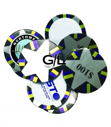 Decorated Milk Chocolate Poker Chips