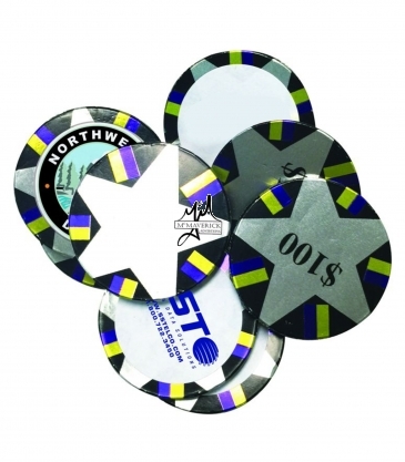 Decorated Milk Chocolate Poker Chips
