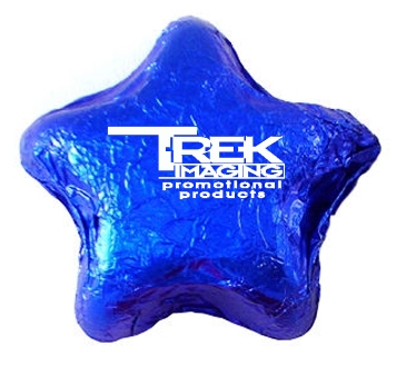 Imprinted Chocolate Foiled Stars