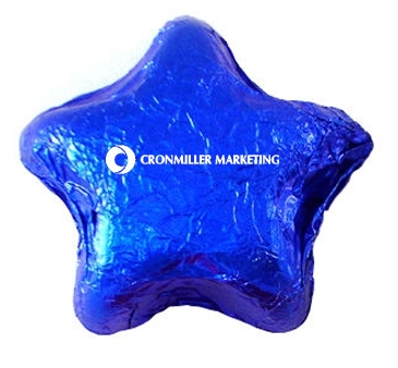 Imprinted Chocolate Foiled Stars