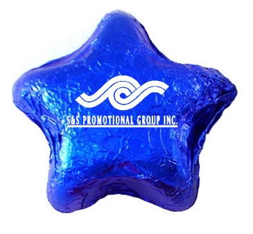 Imprinted Chocolate Foiled Stars