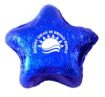 Imprinted Chocolate Foiled Stars