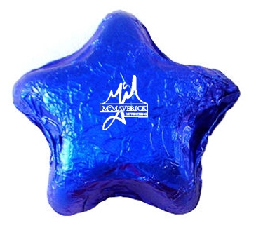 Imprinted Chocolate Foiled Stars