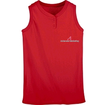 Ladies Sleeveless Two Button Softball Jersey