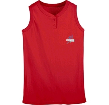 Ladies Sleeveless Two Button Softball Jersey