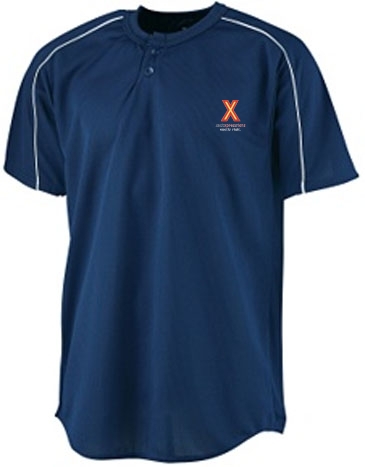 Youth Wicking Two-Button Baseball Jersey