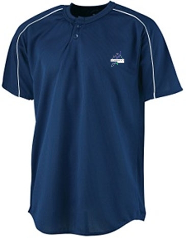 Youth Wicking Two-Button Baseball Jersey