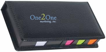 Leather Look Case Of Sticky Notes With Calendar