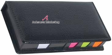 Leather Look Case Of Sticky Notes With Calendar