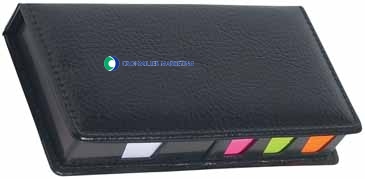 Leather Look Case Of Sticky Notes With Calendar