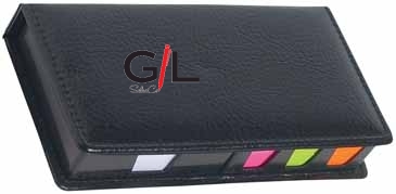 Leather Look Case Of Sticky Notes With Calendar