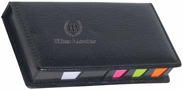 Leather Look Case Of Sticky Notes With Calendar