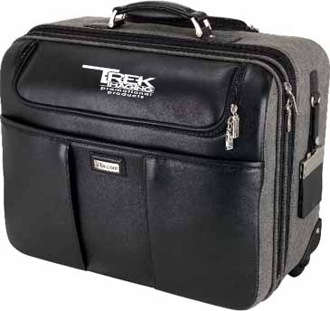 Palermo Brown Napa Leather/Canvas Trolley Case