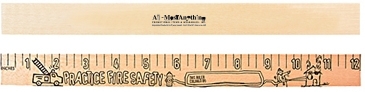 Get Out/Stay Out "U" Color Rulers - Natural wood finish