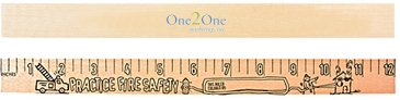 Get Out/Stay Out "U" Color Rulers - Natural wood finish