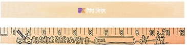 Get Out/Stay Out "U" Color Rulers - Natural wood finish
