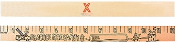 Get Out/Stay Out "U" Color Rulers - Natural wood finish