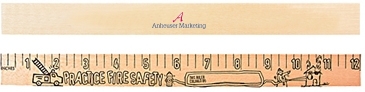 Get Out/Stay Out "U" Color Rulers - Natural wood finish