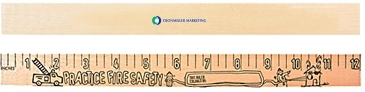 Get Out/Stay Out "U" Color Rulers - Natural wood finish