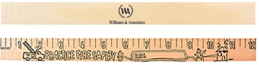 Get Out/Stay Out "U" Color Rulers - Natural wood finish