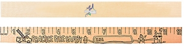 Get Out/Stay Out "U" Color Rulers - Natural wood finish